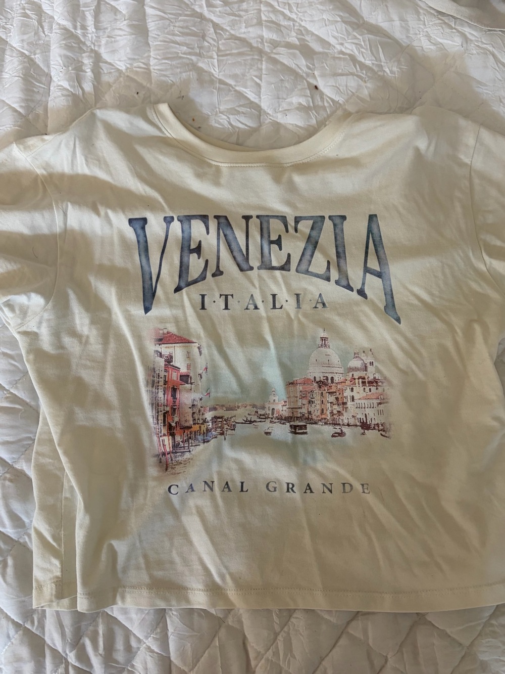 Venezia Italia cream cropped top